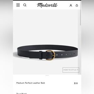 Madewell Black and White Size Chart Graphic